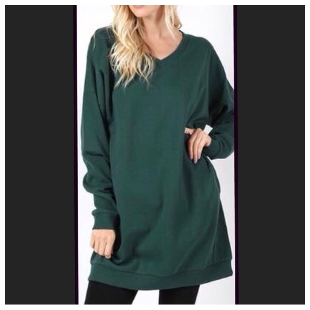 NWT Hunter Green oversized sweatshirt